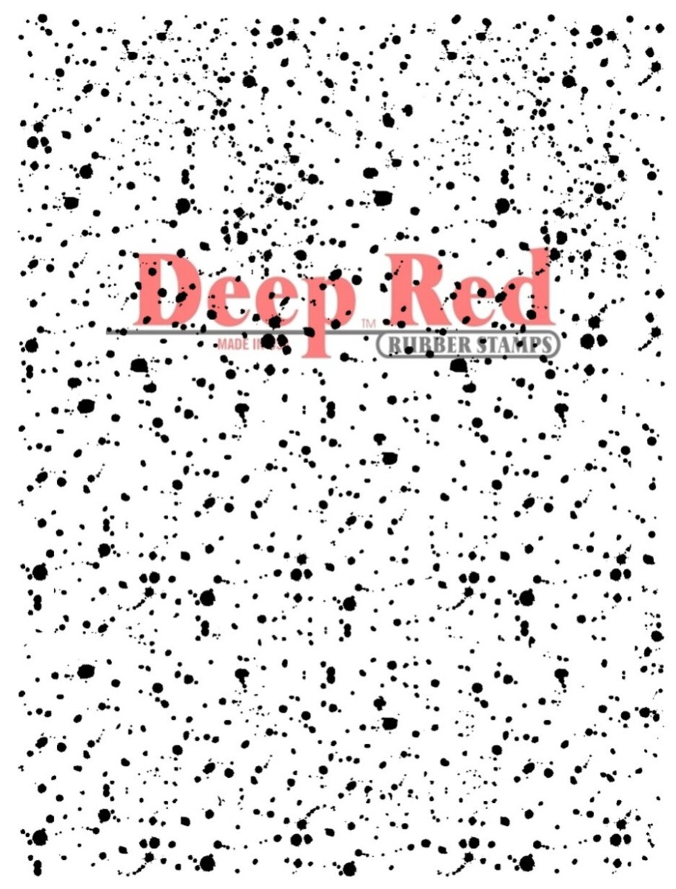 Deep Red Stamps Paint Spatter Background Rubber Cling Stamp 3 x 4 inches